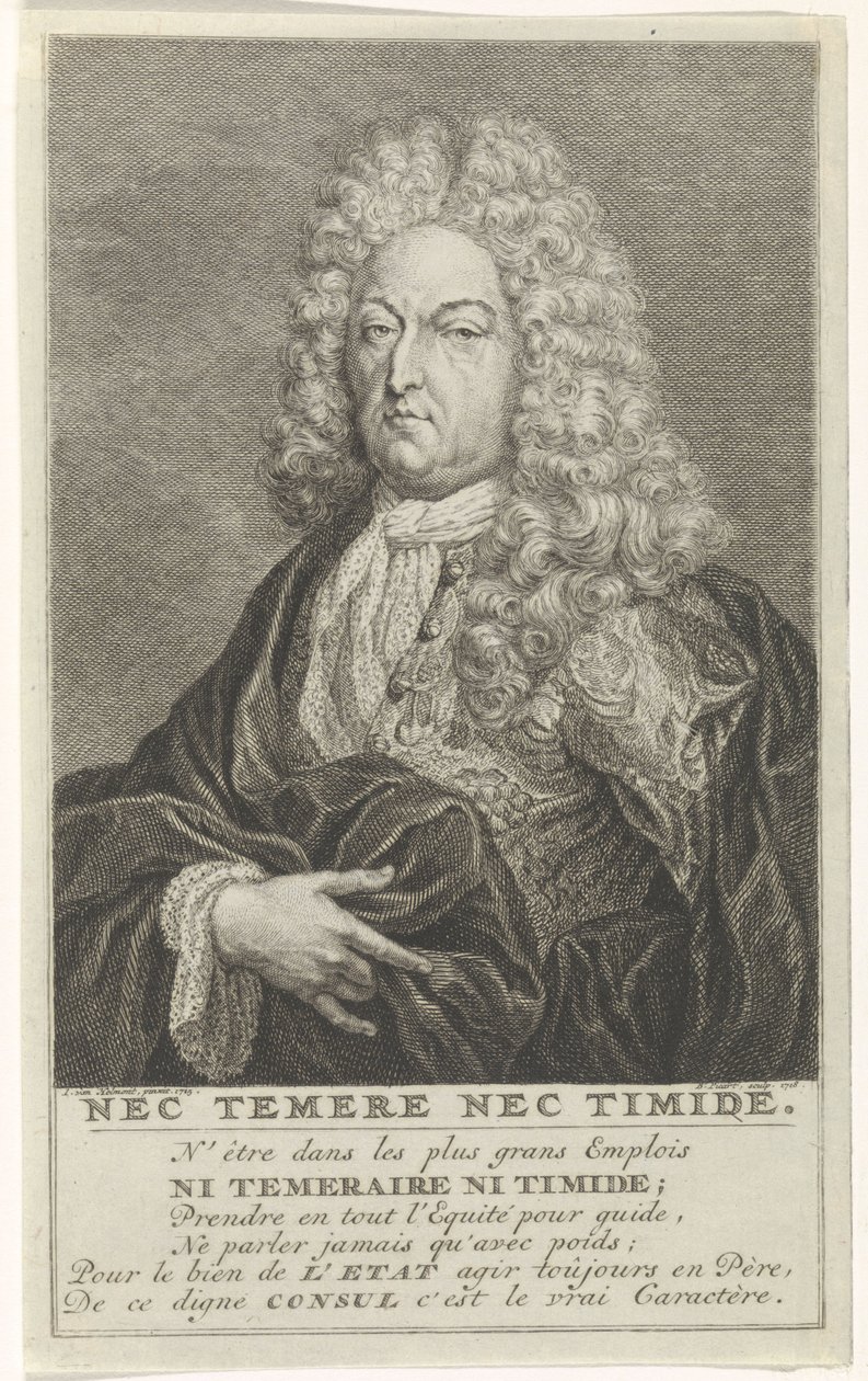 Portrait of Bruno van der Dussen, Regent of Gouda by Bernard Picart