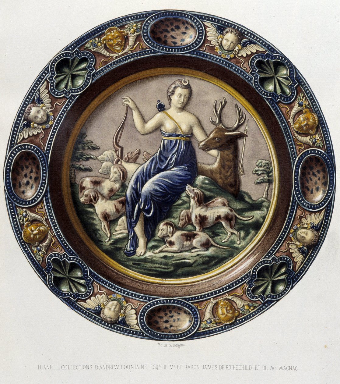 Diana (Artemis) the Huntress - Ceramic Plate, in 