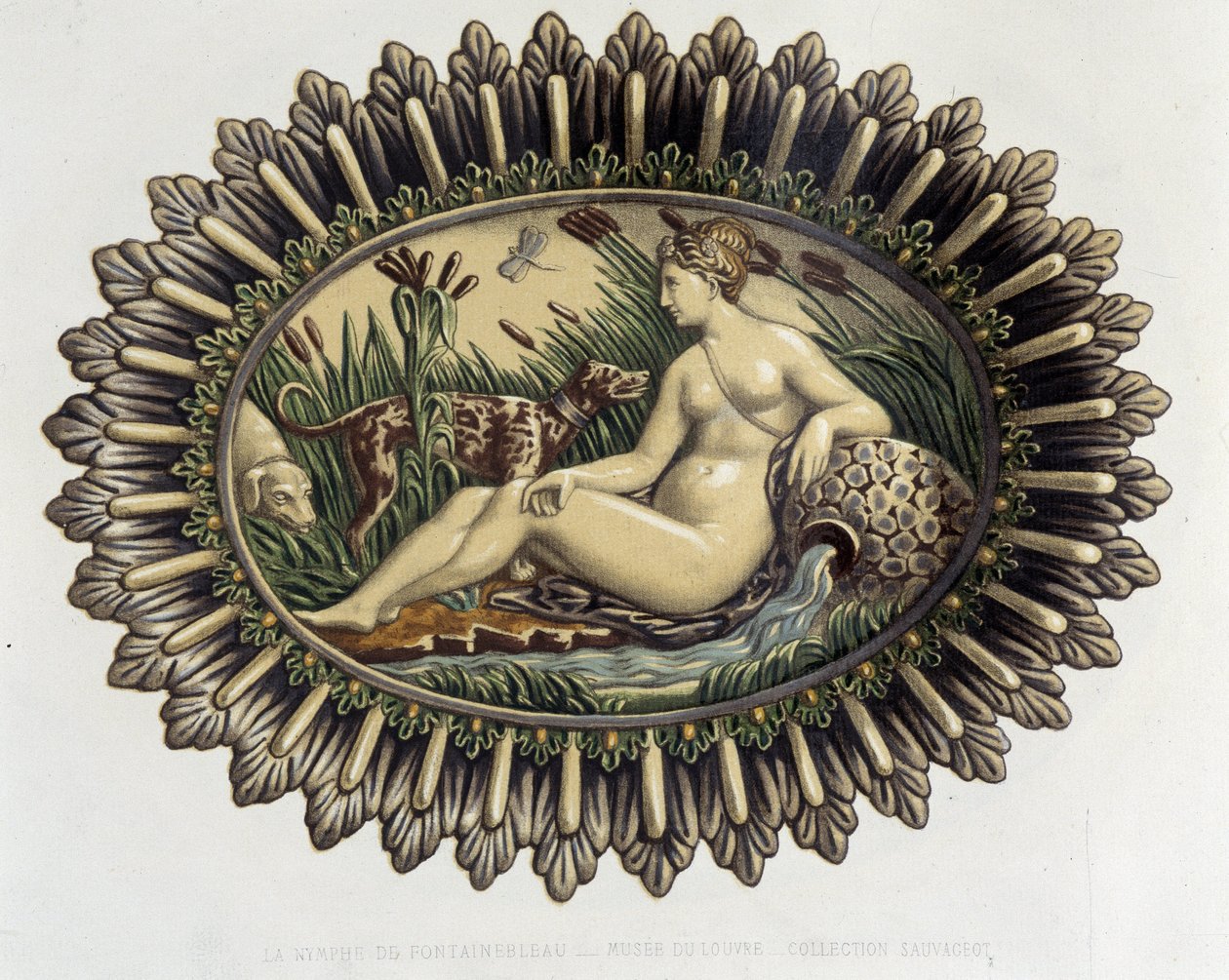 The Nymph of Fontainebleau - Ceramic Plate, in 