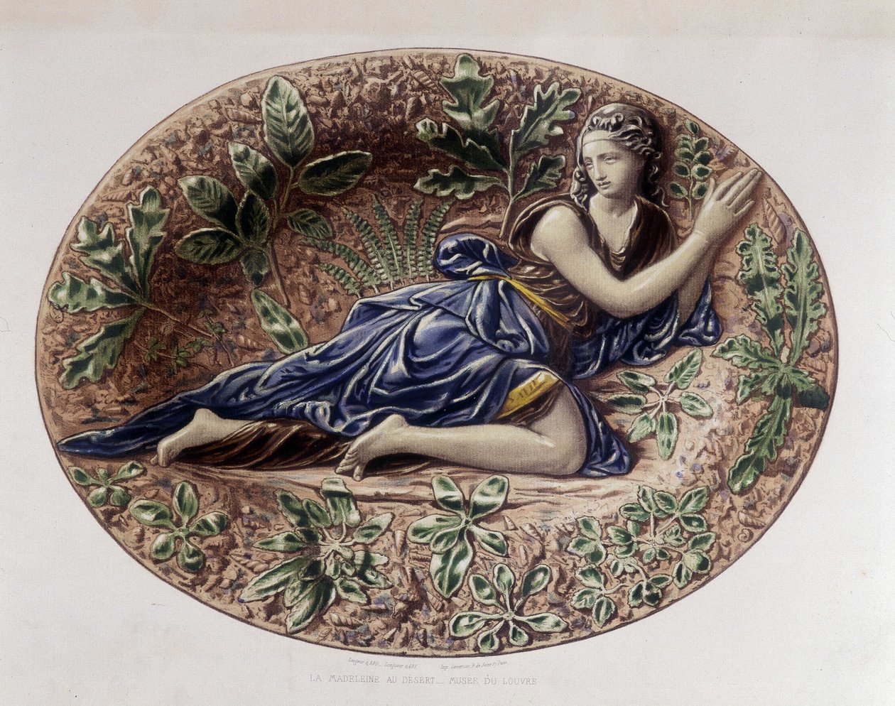 Madeleine in the Desert - Ceramic Plate, in 