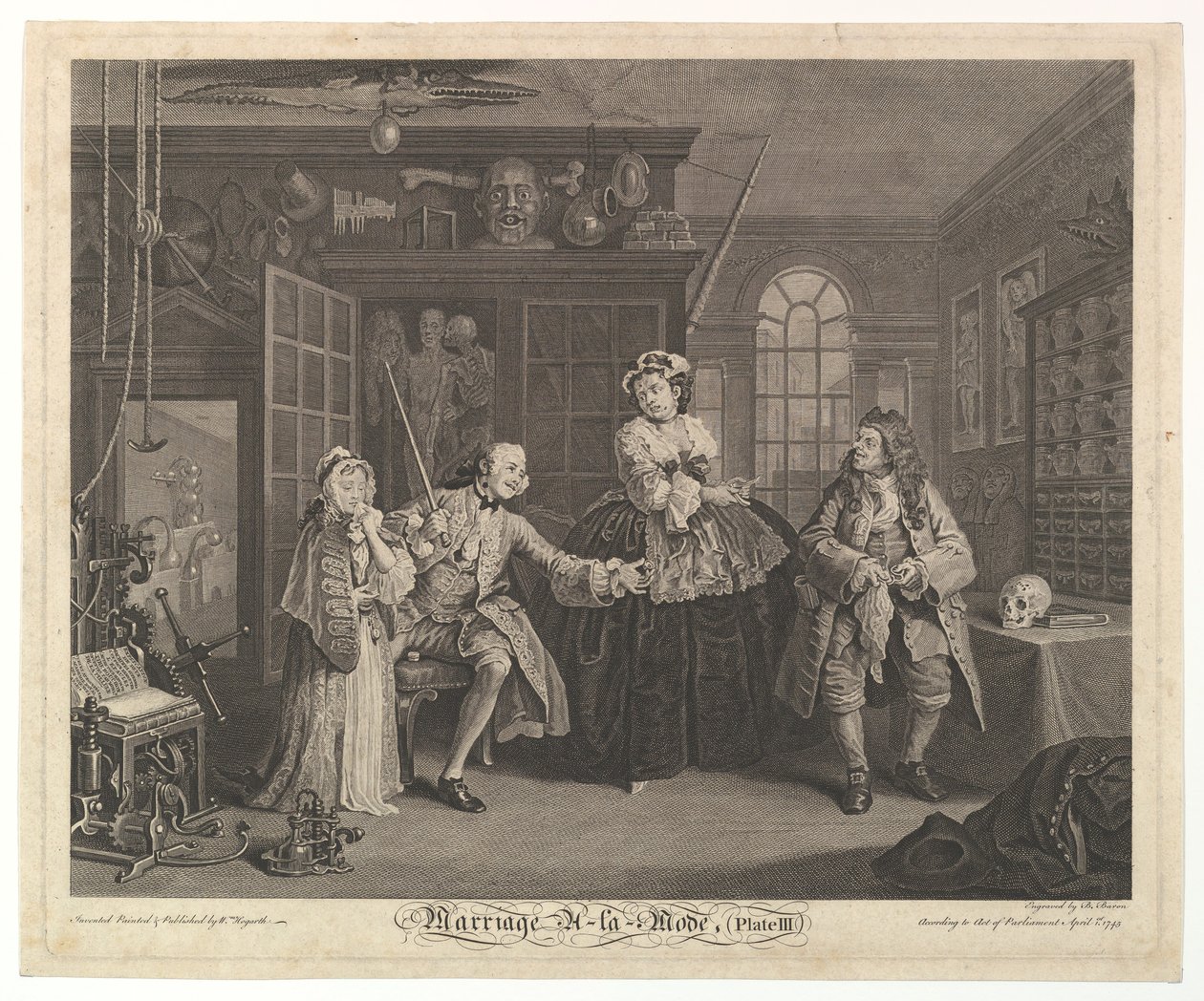 Marriage A-la-Mode, Plate III by Bernard Baron