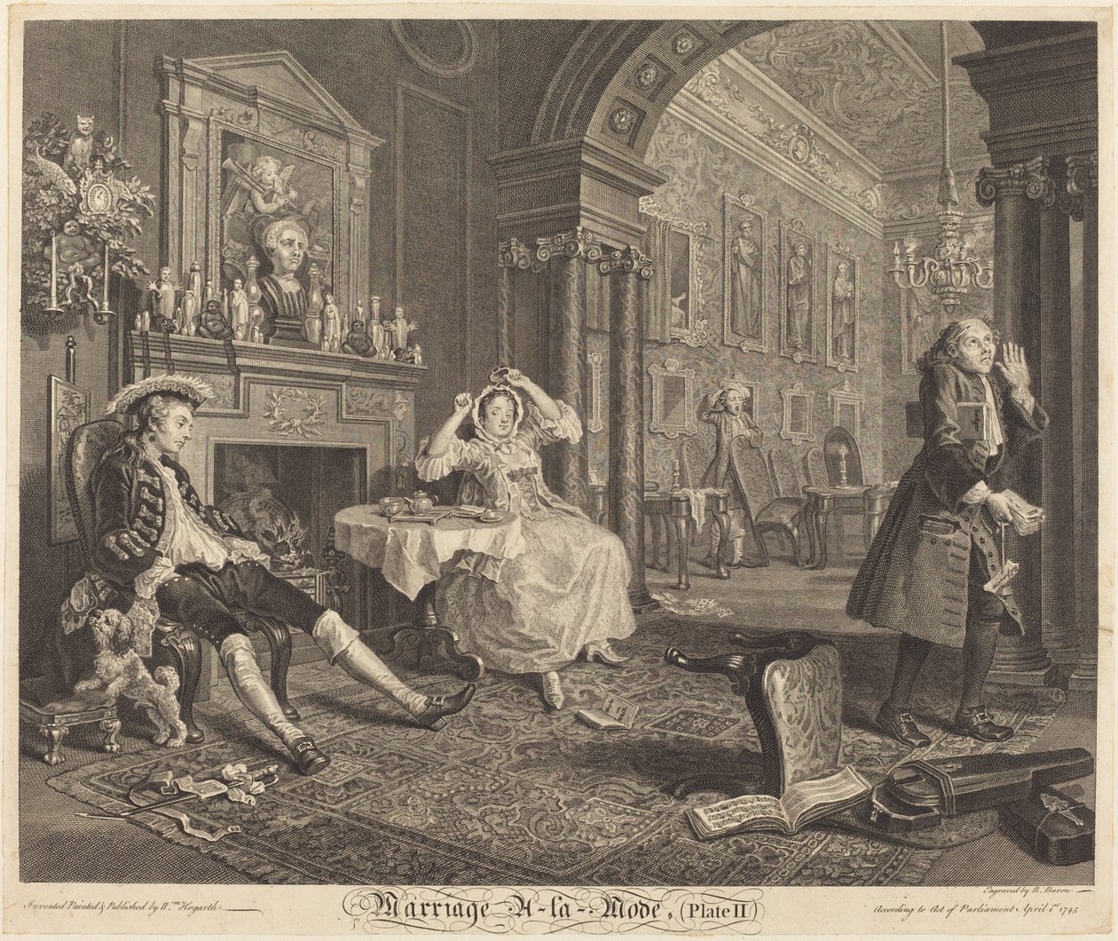 Marriage a la Mode: pl. 2, 1745 by Bernard Baron