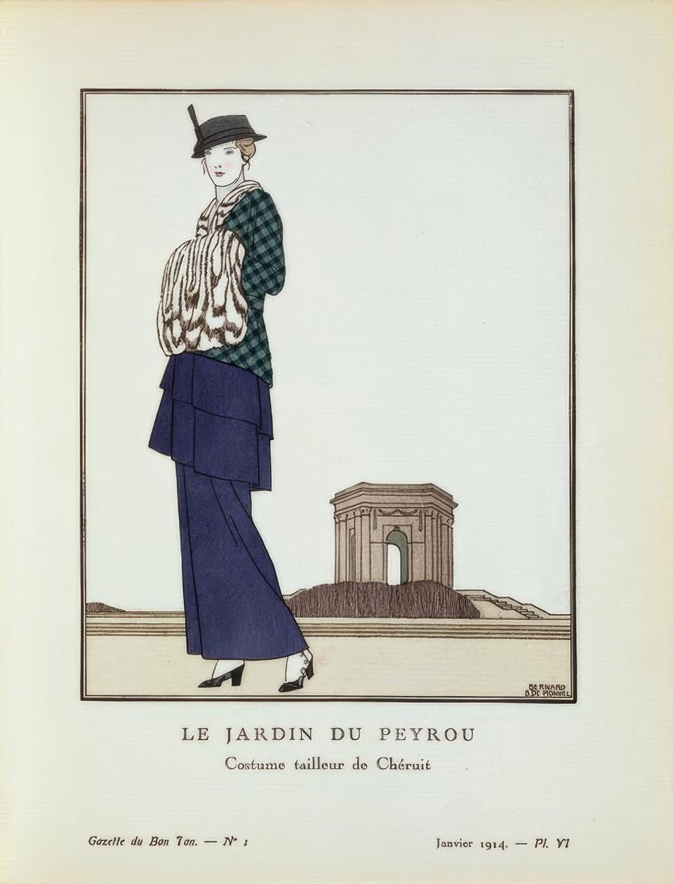 The Garden of Peyrou - Chéruit Suit Costume by Bernard Boutet de Monvel