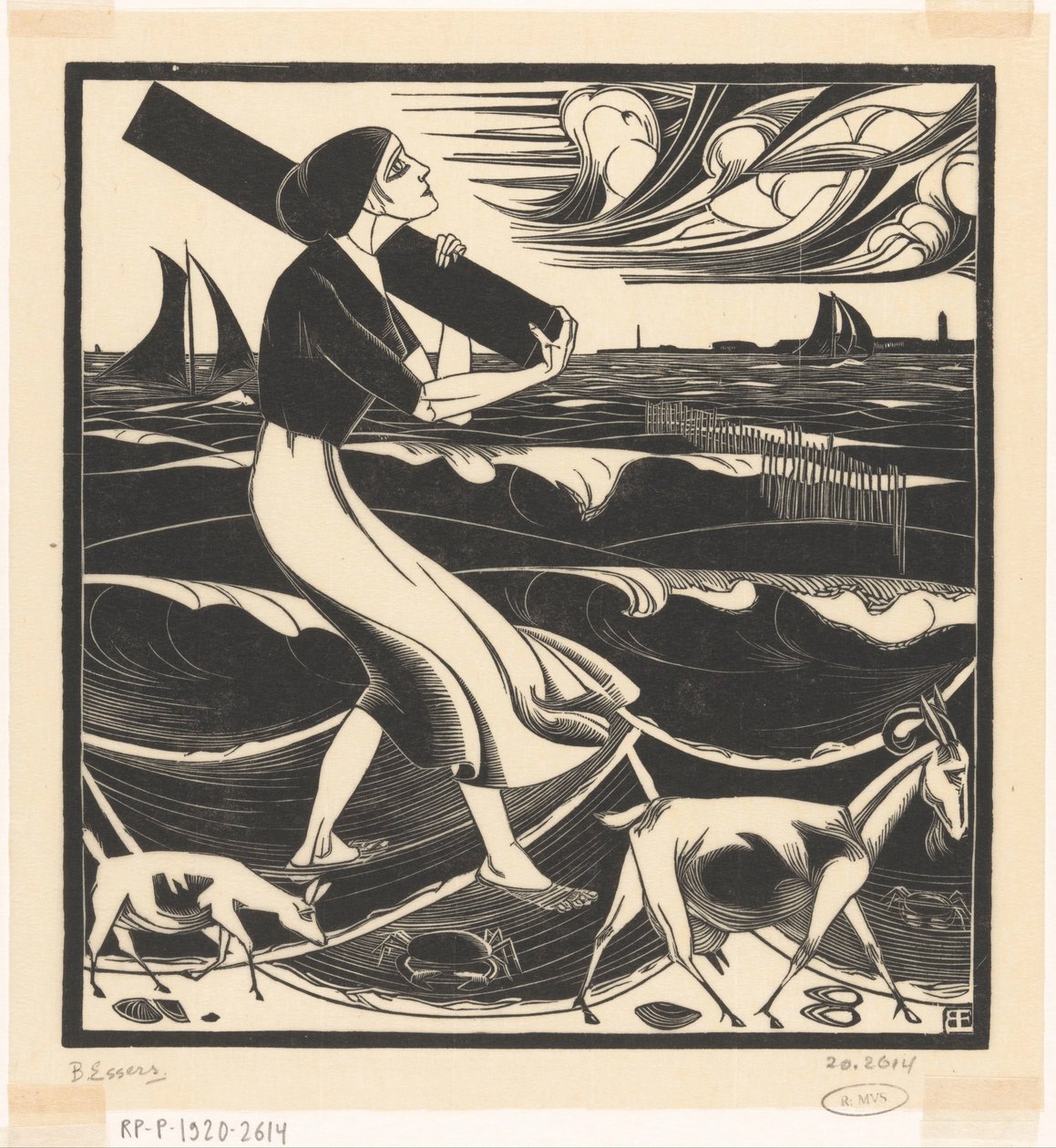 Beach by Bernard Essers (signed by artist)