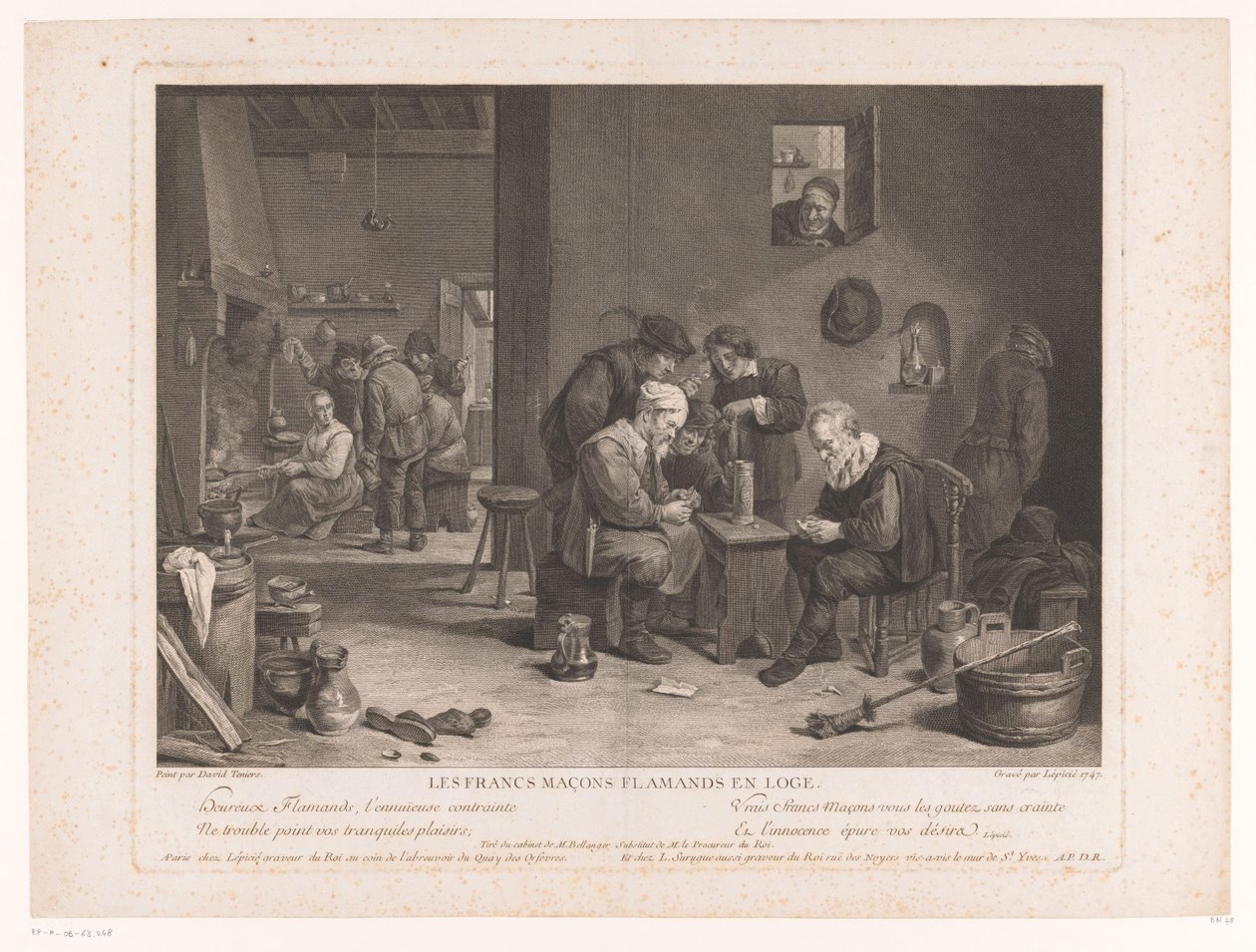Inn Interior with Card Players by Bernard François Lépicié