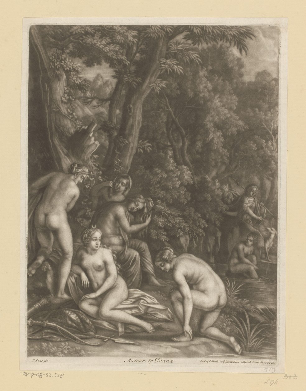 Actaeon and Diana by Bernard Lens (I)