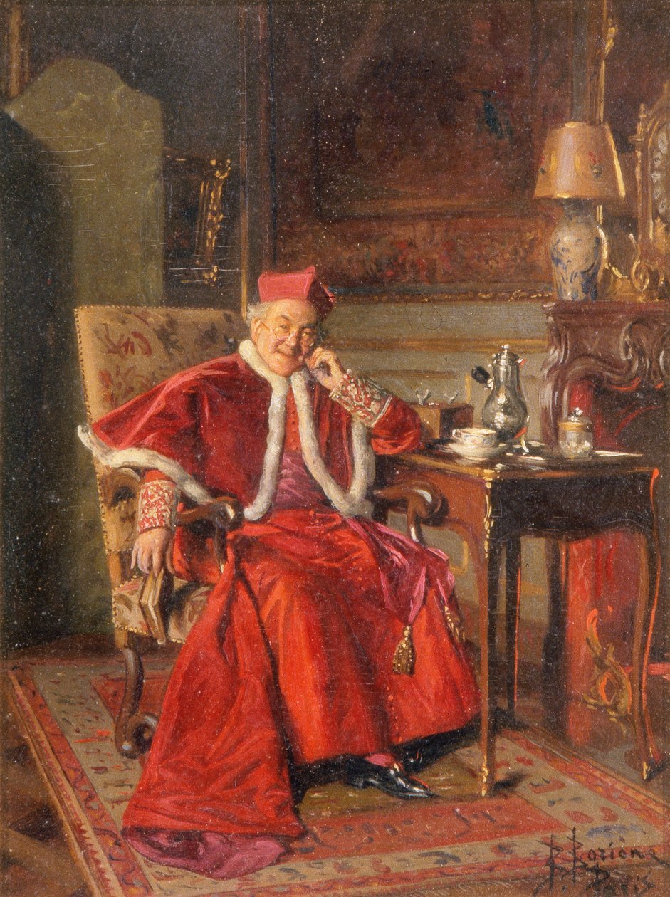 Cardinal at Coffee by Bernard Louis Borione