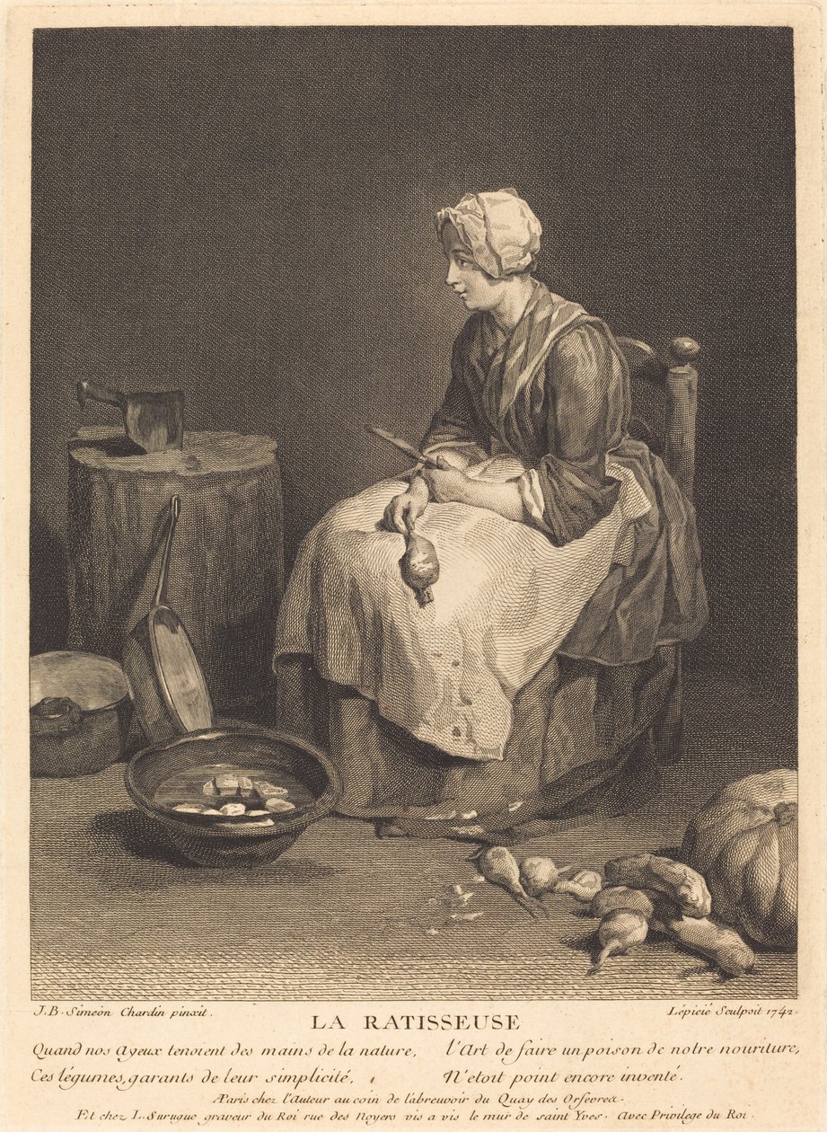 The Raker by Bernard Lépicié after Jean Siméon Chardin