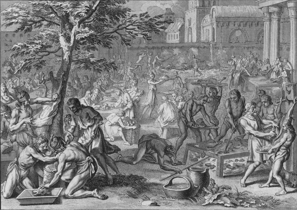Feast in Honor of the Sun, the Day of the Great Ramy, 1723 by Bernard Picart