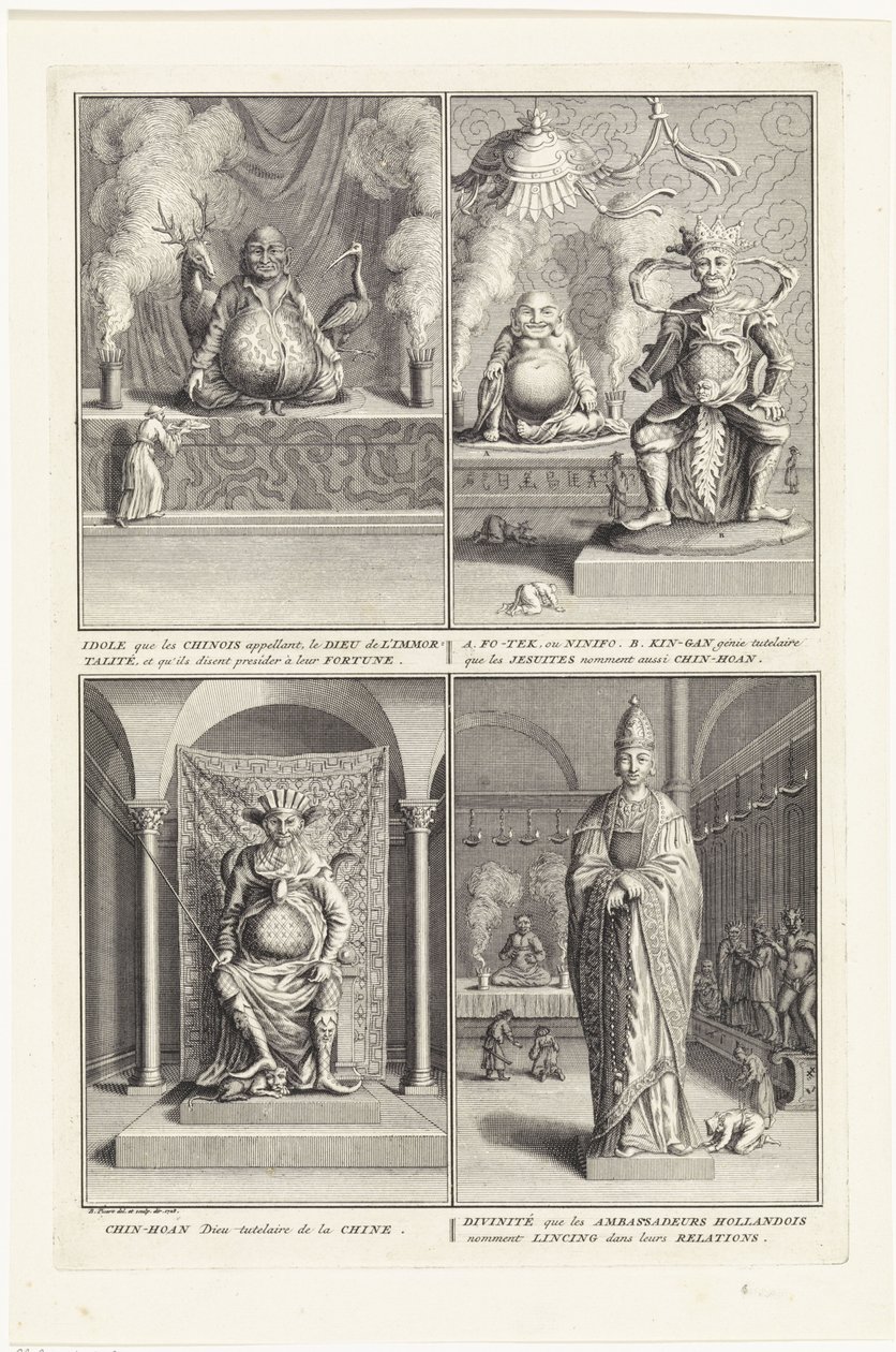 Four Chinese Gods by Bernard Picart