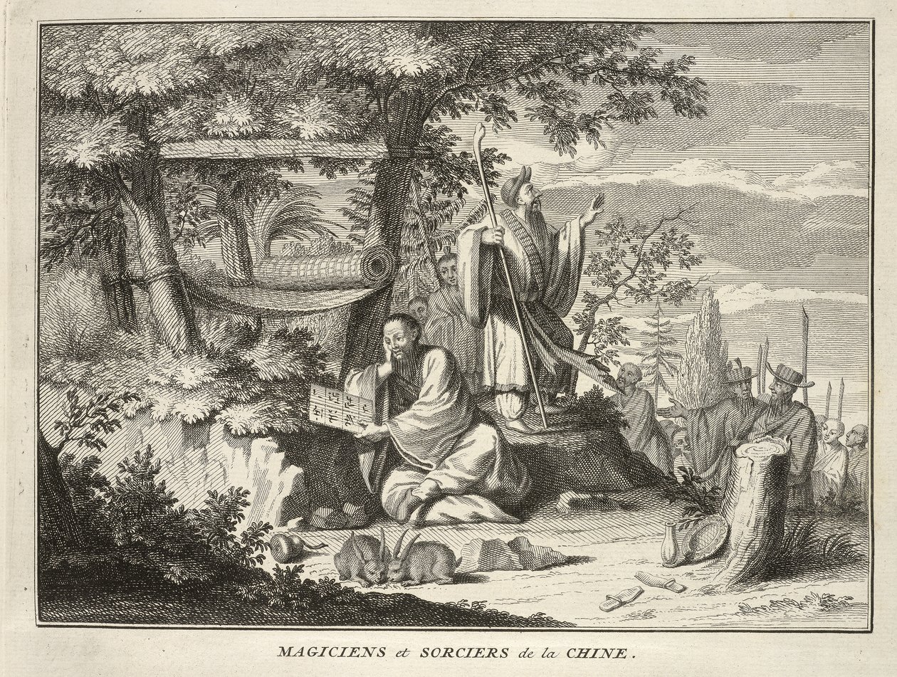 Magicians and Sorcerers of China, from Ceremonies and Religious Customs of All the Peoples of the World, Published 1736 by Bernard Picart