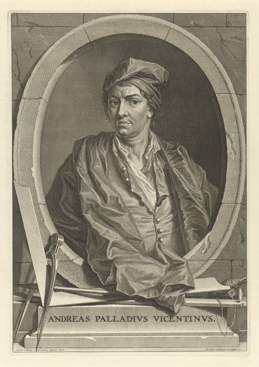 Portrait of the Architect Andrea Palladio 1508-1580 After Paolo Veronese, 1716 by Bernard Picart