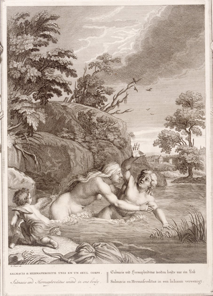 Salmacis and Hermaphroditus United in One Body by Bernard Picart