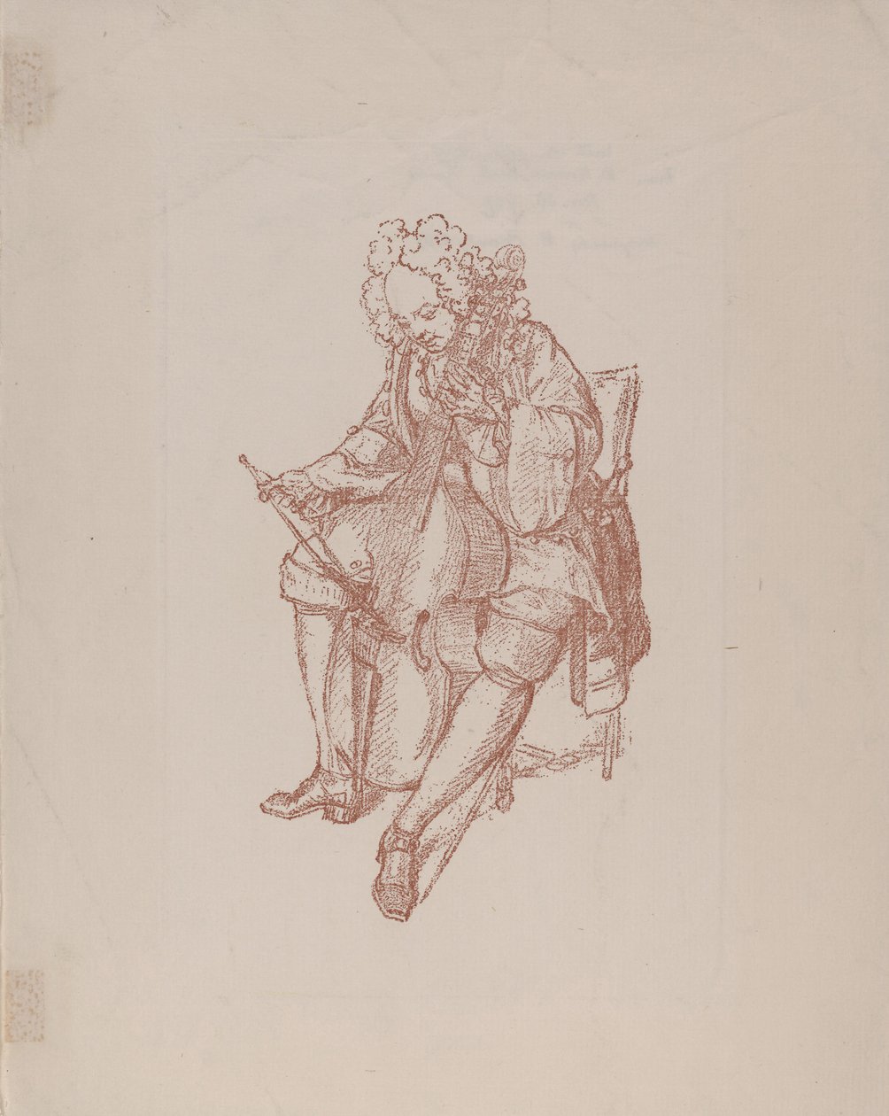 The Bass Viol Player by Bernard Picart