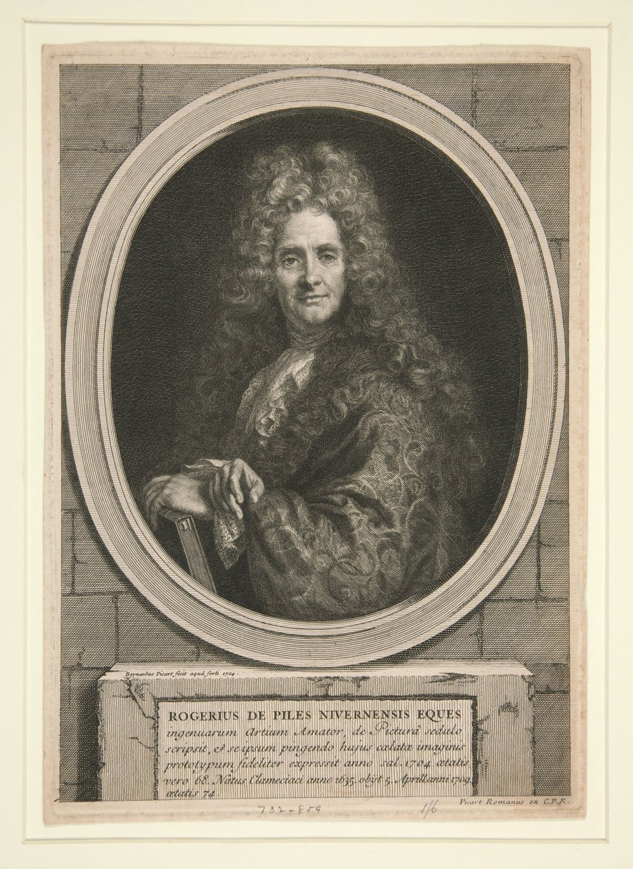 Untitled (Portrait of Roger de Piles) by Bernard Picart