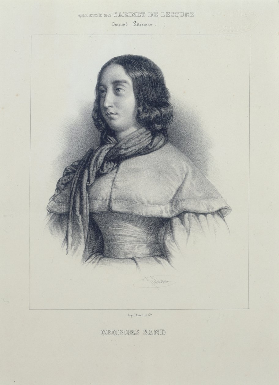 Portrait of George Sand by Bernard Romain Julien