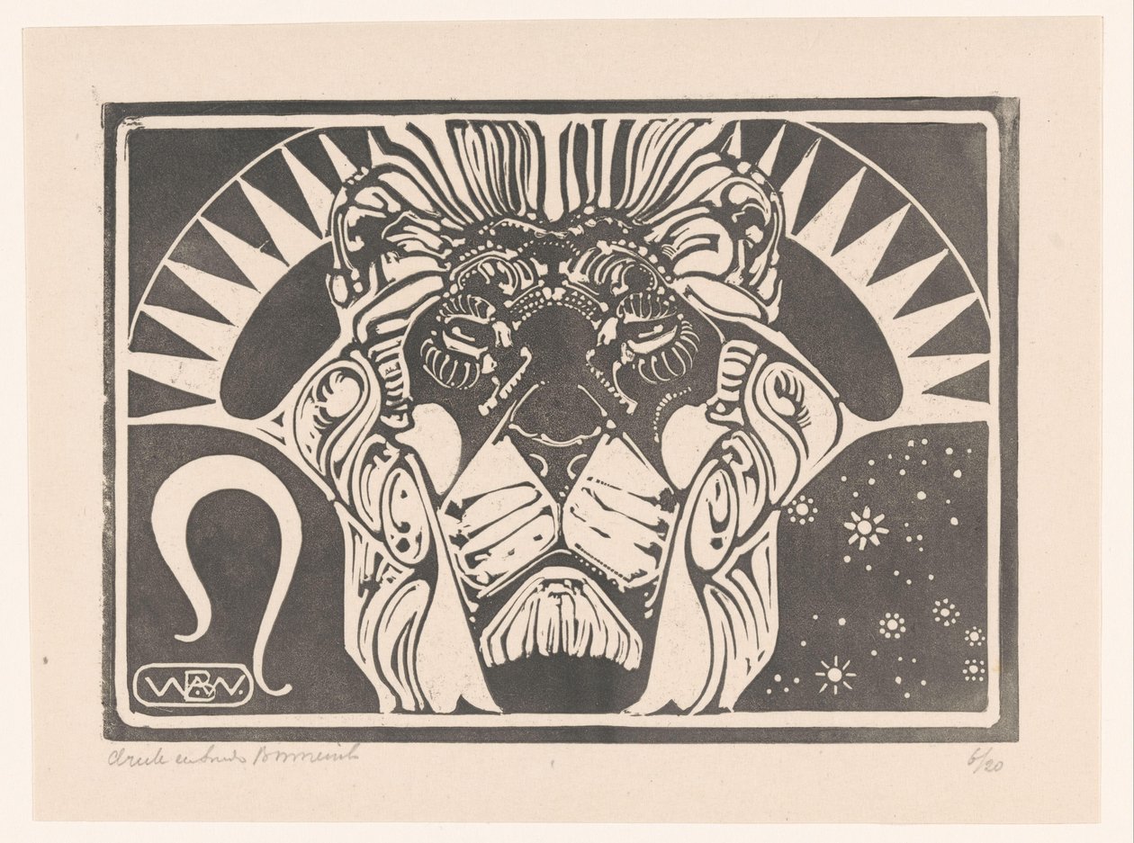 Head of a Lion by Bernard Willem Wierink (signed by artist)