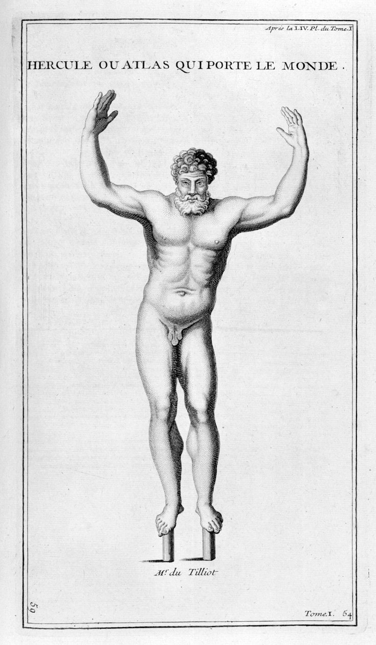 Hercules Who Carries the World, 1757 by Bernard de Montfaucon