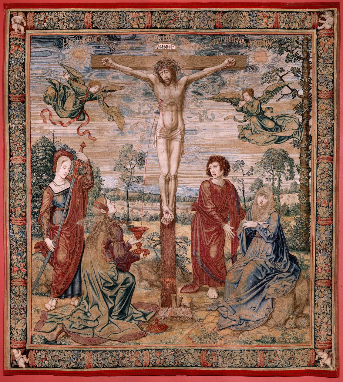 Flemish tapestry. Series Dais of Charles V. Christ of Mercy. Tapestry panel behind the dais. Model Bernard van Orley. Manufacture Pieter de Pannemaker, Brussels. 1518-1524. by Bernard van Orley
