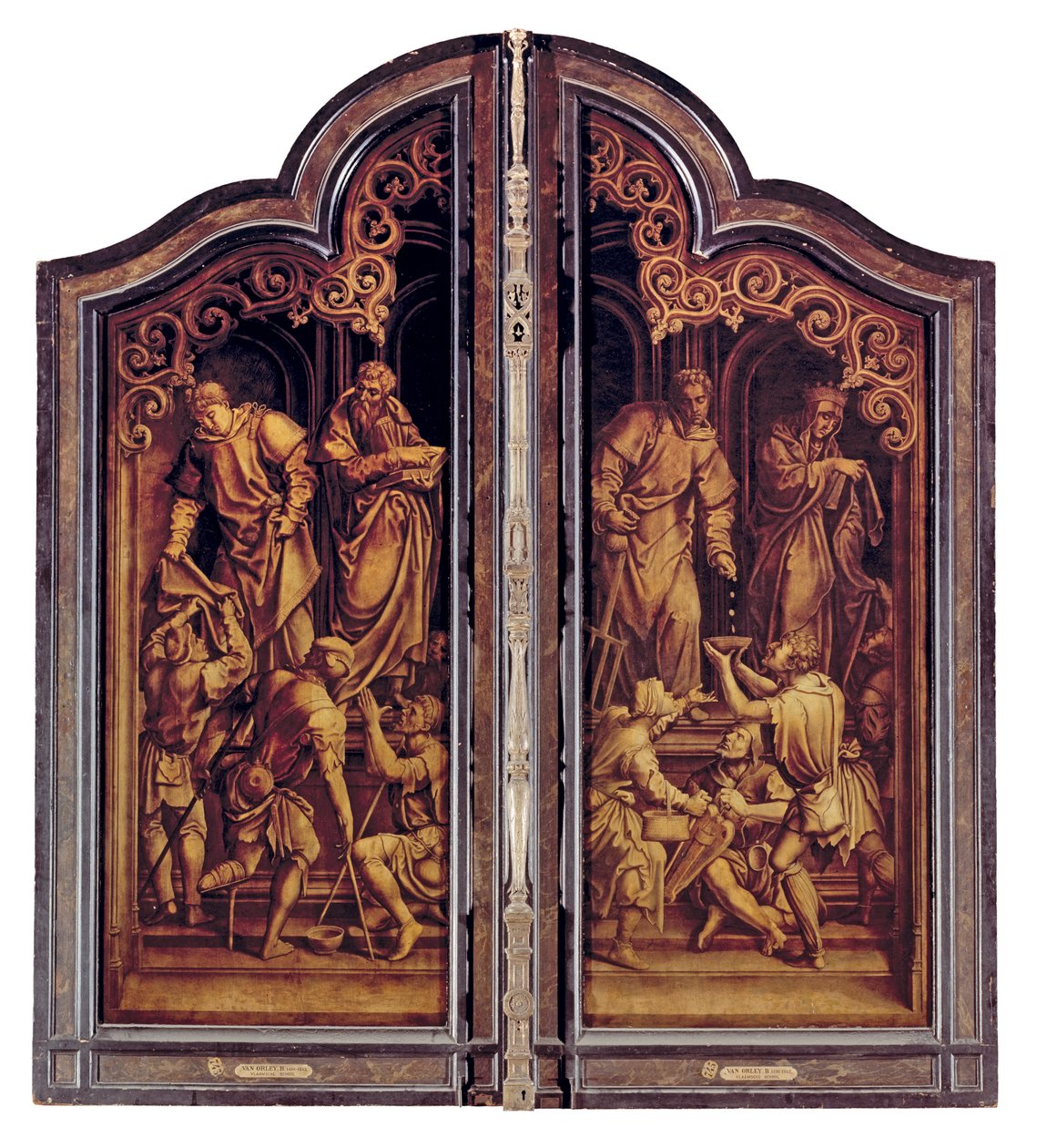 The Last Judgement and the Seven Works of Mercy, Closed by Bernard van Orley