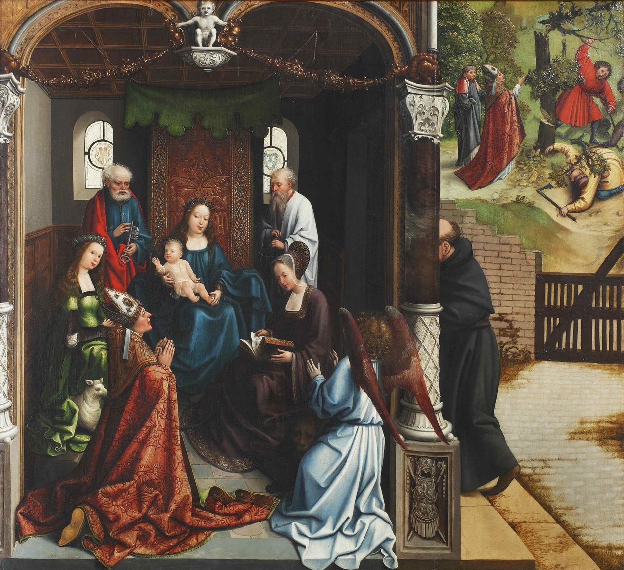 Virgin and Child Adored by Saint Martin by Bernard van Orley
