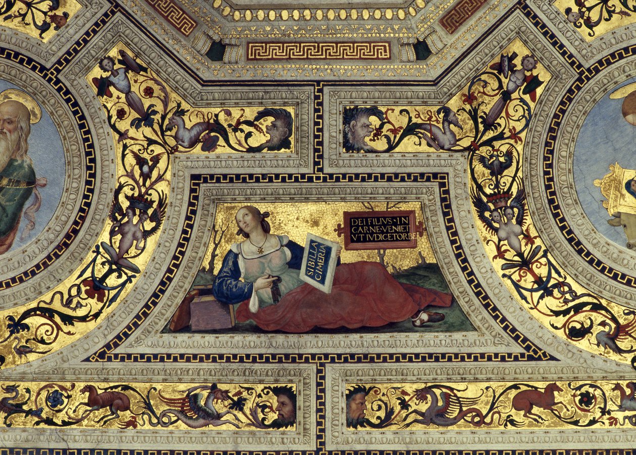 Vault of the Presbytery with the Cimmerian Sybil, Santa Maria del Popolo, Rome by Bernardino di Betto Pinturicchio