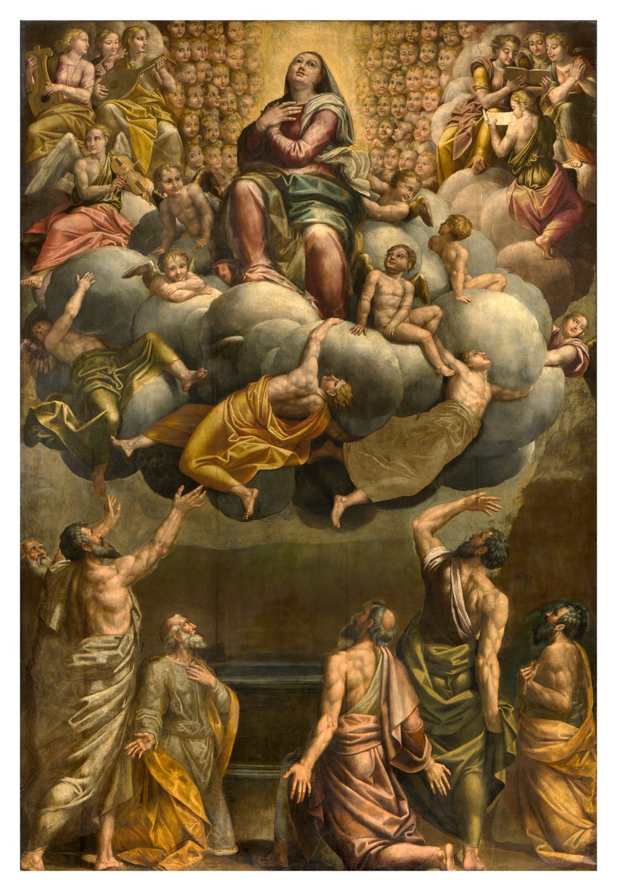 Apse, Altarpiece by Bernardino Gatti called Il Sojaro completed by Giovanni Battista Trotti called IL Malosso, Assumption of the Virgin by Bernardino Gatti