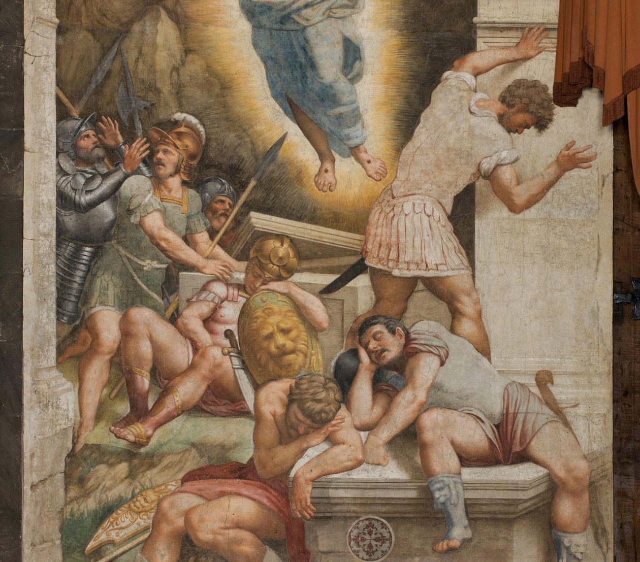 Resurrection, 1529 (detail) by Bernardino Gatti