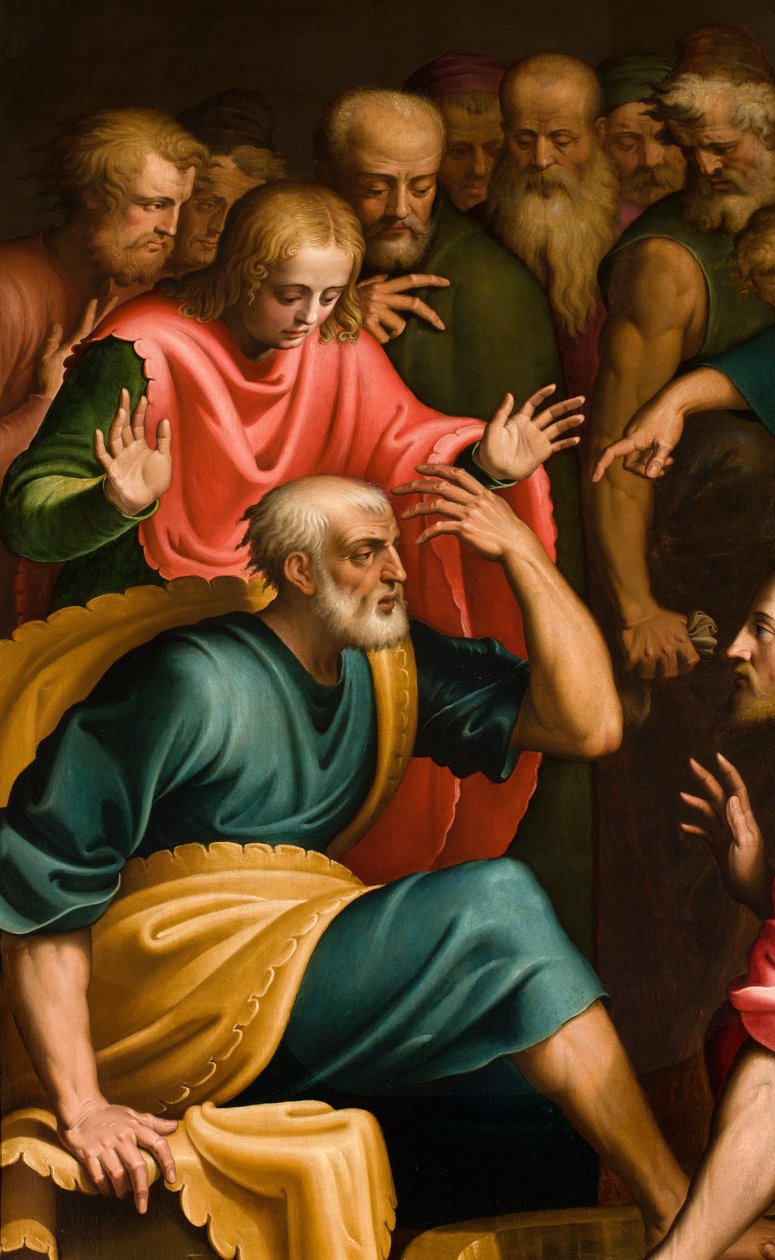 Chapel of the SS Sacrament, First span south side, Bernardino Campi, Lavender of the Feet, (detail) 1569 by Bernardino Campi