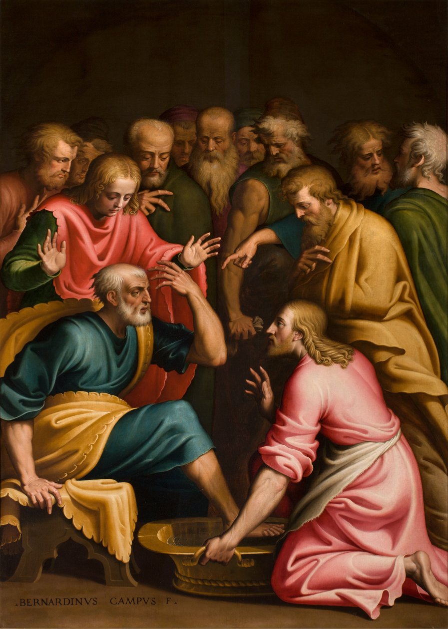Washing of the feet by Bernardino Campi