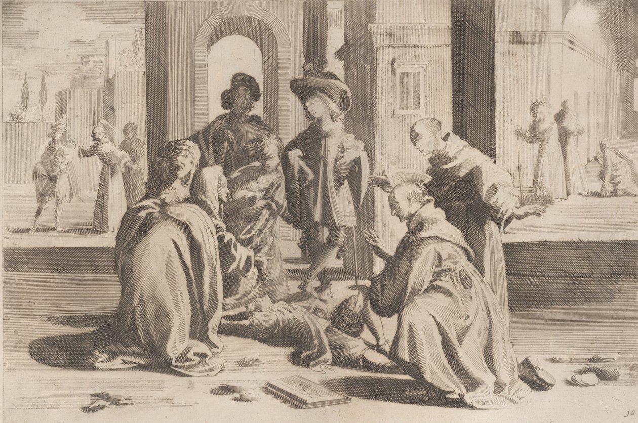In Rome Saint Bernardino Cures a Diseased Young Man, 1610-39