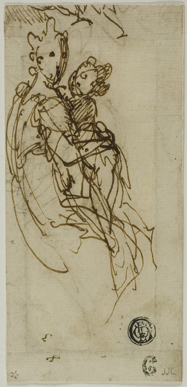 Seated Virgin and Child (recto); Seated Virgin and Child (verso) by Bernardino India