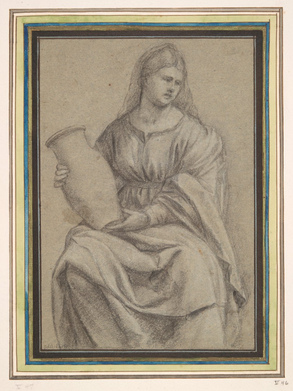 Woman Holding a Vase by Bernardino Licinio