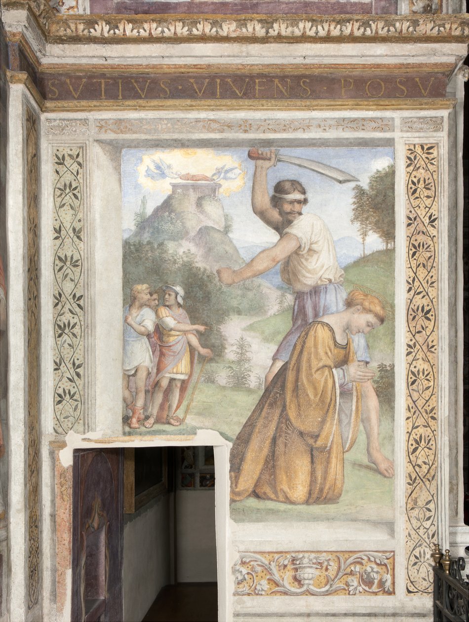 Decapitation of Saint Catherine of Alexandria, Besozzi Chapel by Bernardino Luini