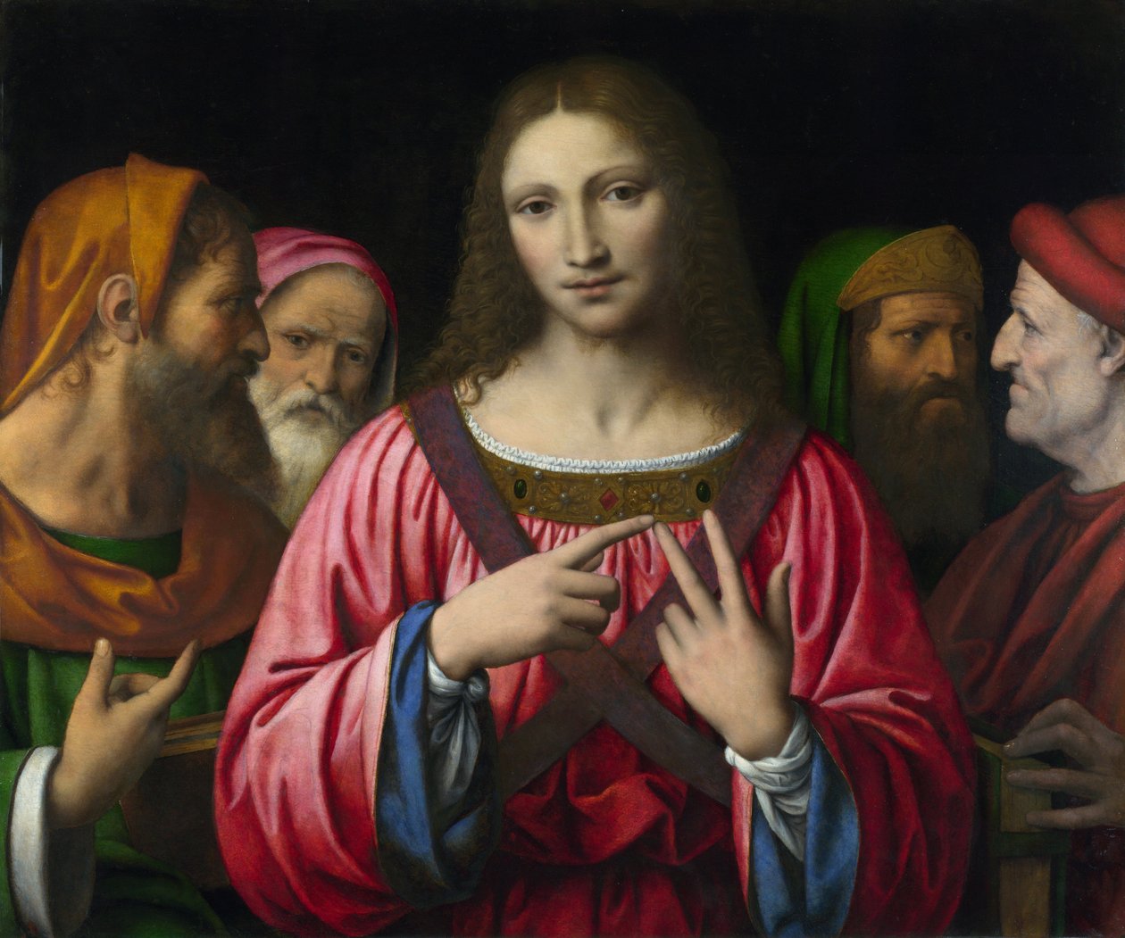 Christ among the Doctors, Painting by Bernardino Luini (1481-1532), c. 1520, National Gallery, London by Bernardino Luini