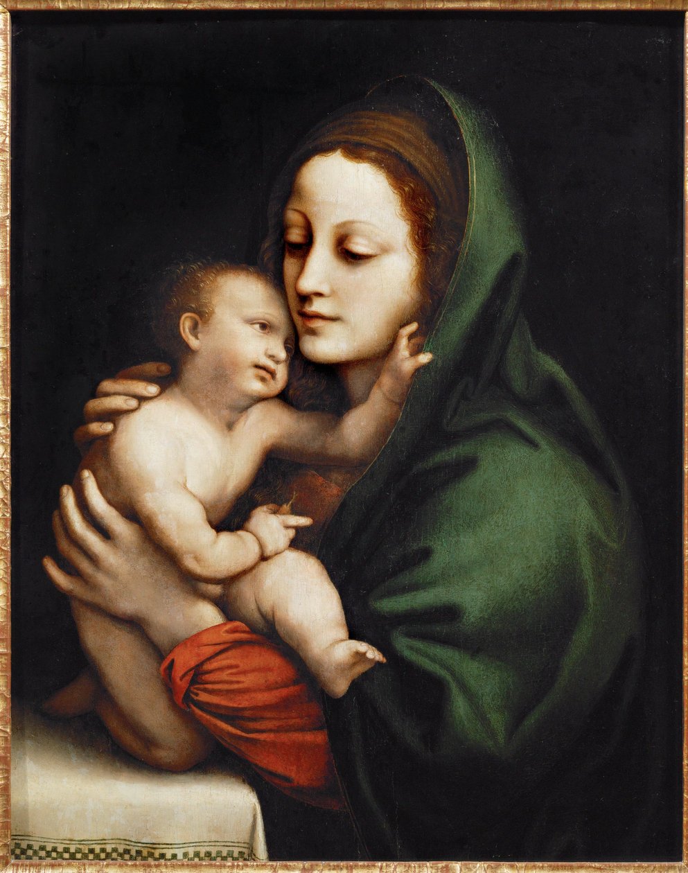 Saint Mary and Child, Fragment of a Presentation in the Temple by Bernardino Luini