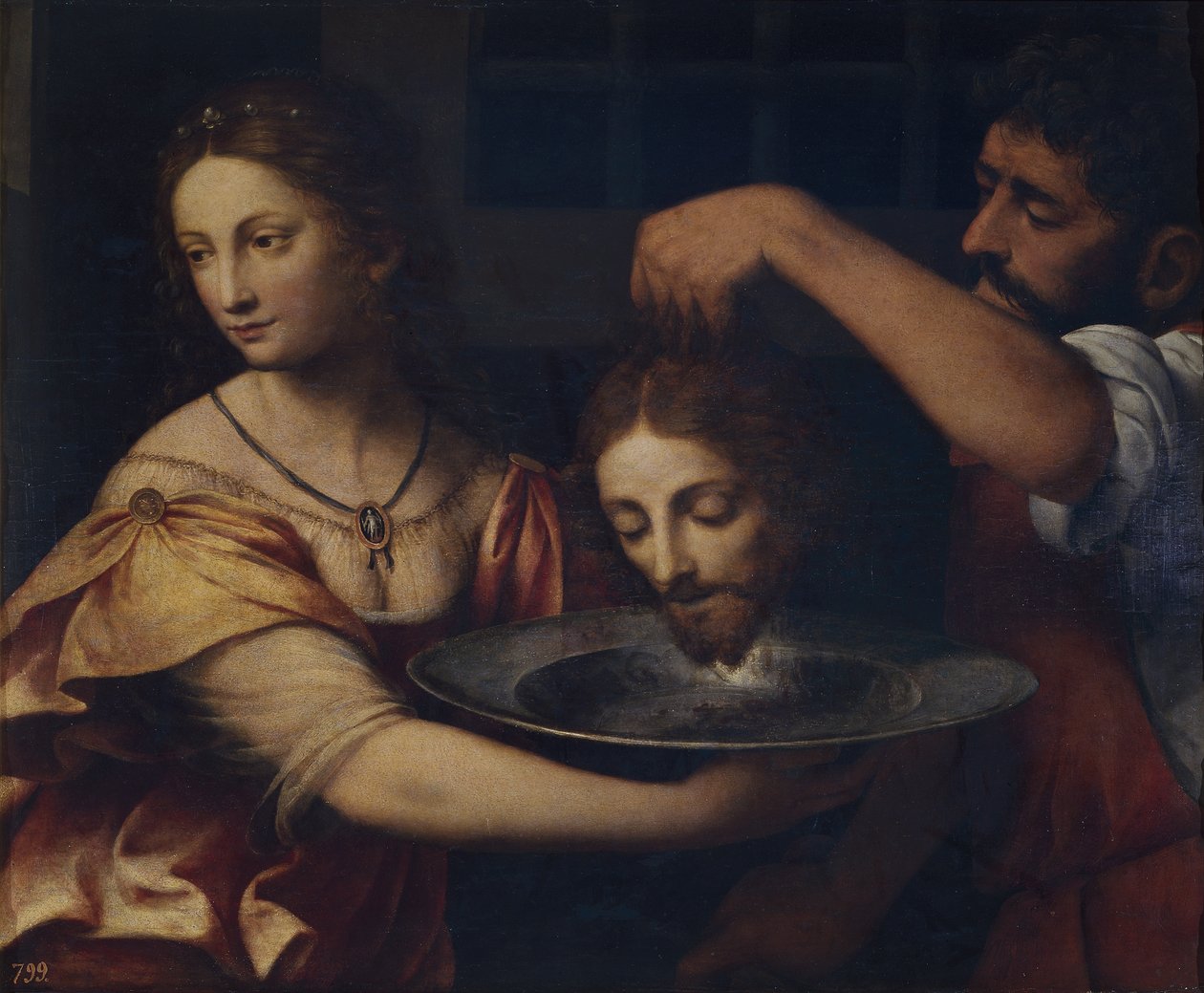 Salome receives the Head of John the Baptist by Bernardino Luini