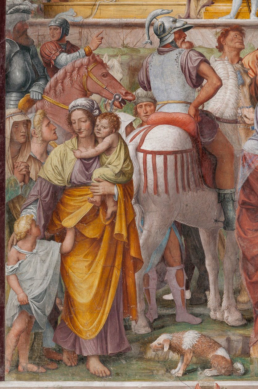 Woman and children (detail) by Bernardino Luini