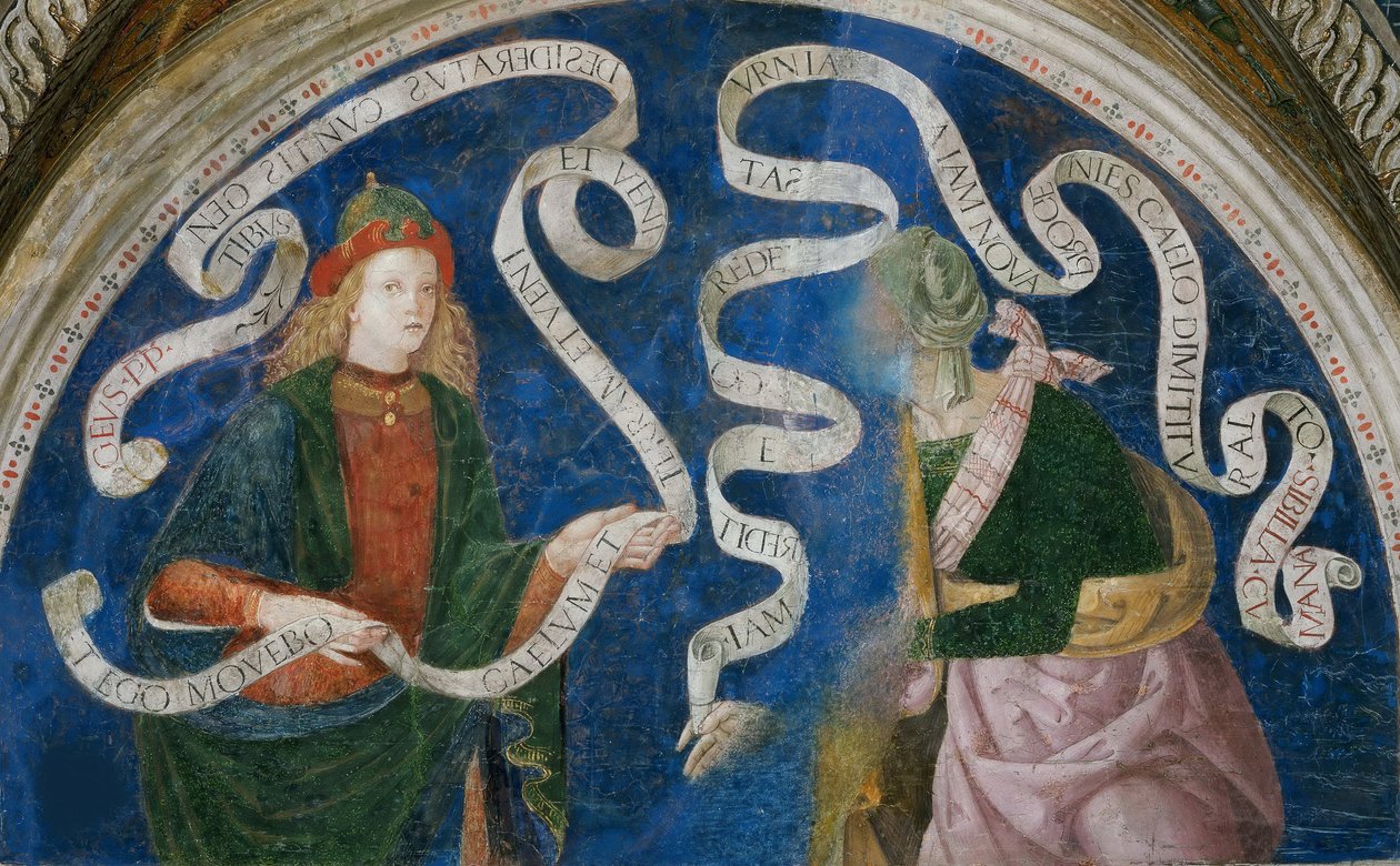 The Prophet Haggai and the Cumaean Sibyl by Pinturicchio by Bernardino di Betto (workshop of) Pinturicchio