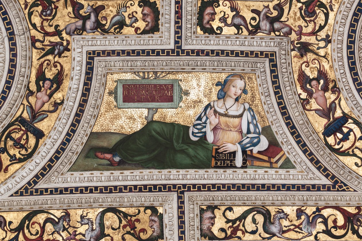 Delphic Sibyl (detail) by Bernardino di Betto Pinturicchio