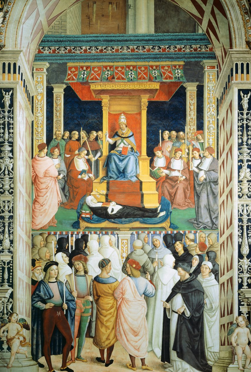 Pius II Canonizing Saint Catherine of Siena in 1461 by Bernardino di Betto Pinturicchio