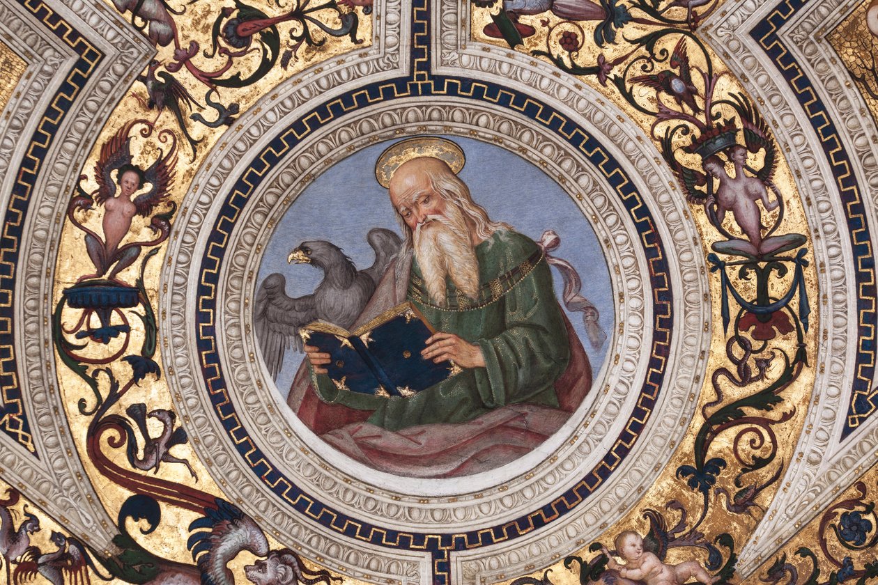 St John the Evangelist (detail) by Bernardino di Betto Pinturicchio