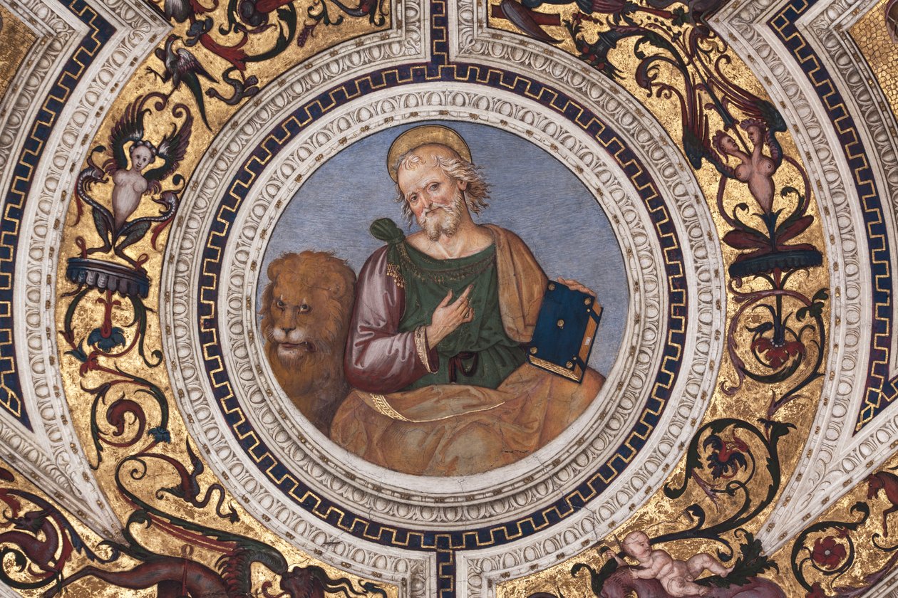 St Mark (detail) by Bernardino di Betto Pinturicchio