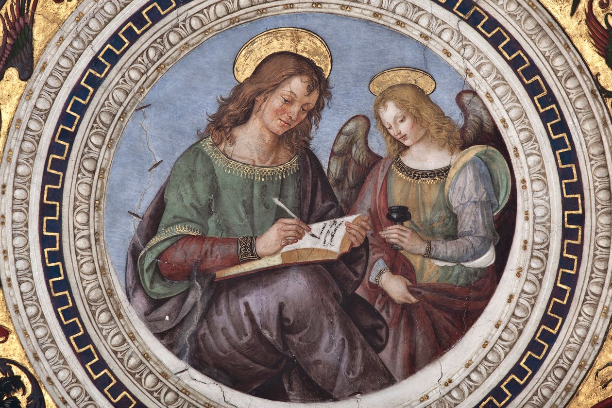St Matthew (detail) by Bernardino di Betto Pinturicchio