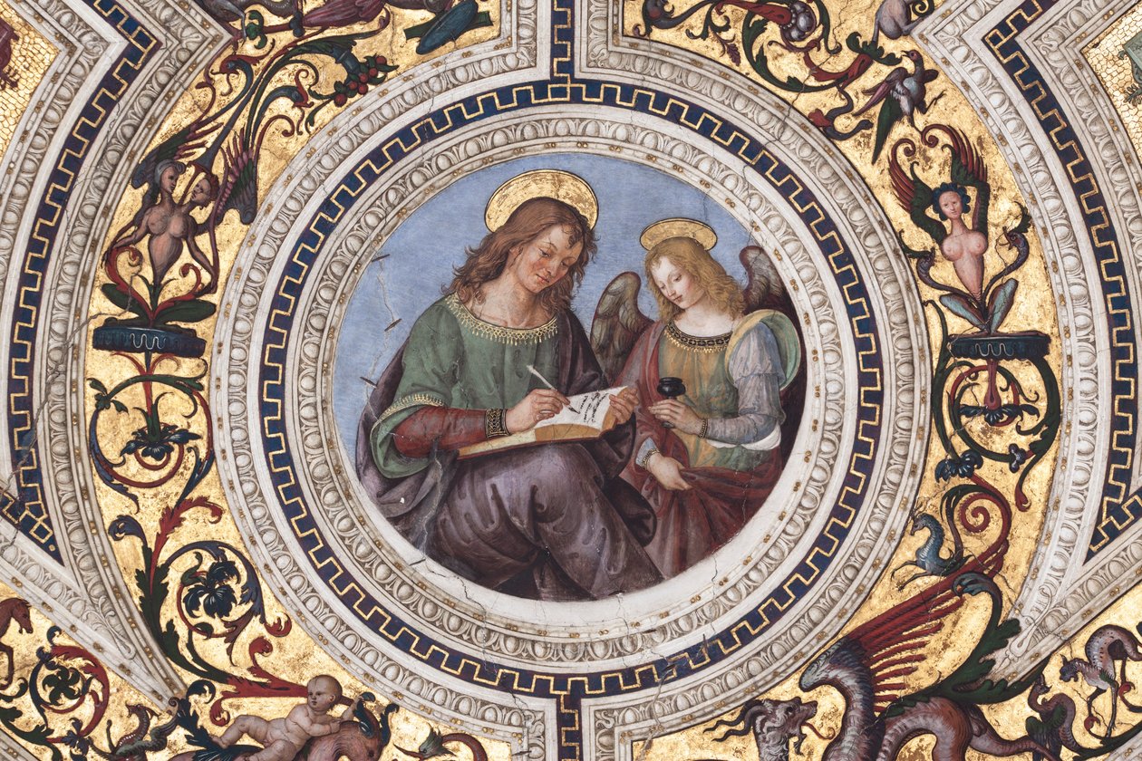 St Matthew (detail) by Bernardino di Betto Pinturicchio