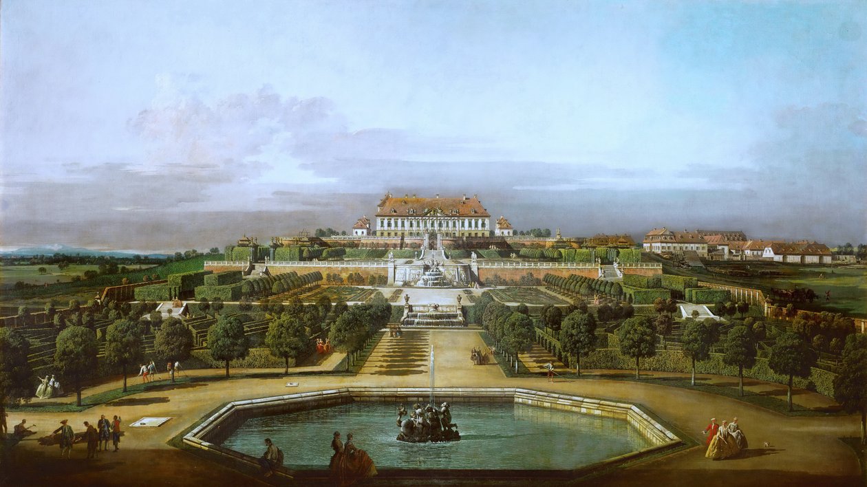The Imperial Pleasure Palace Schloss Hof, Garden Side by Bernardo Bellotto