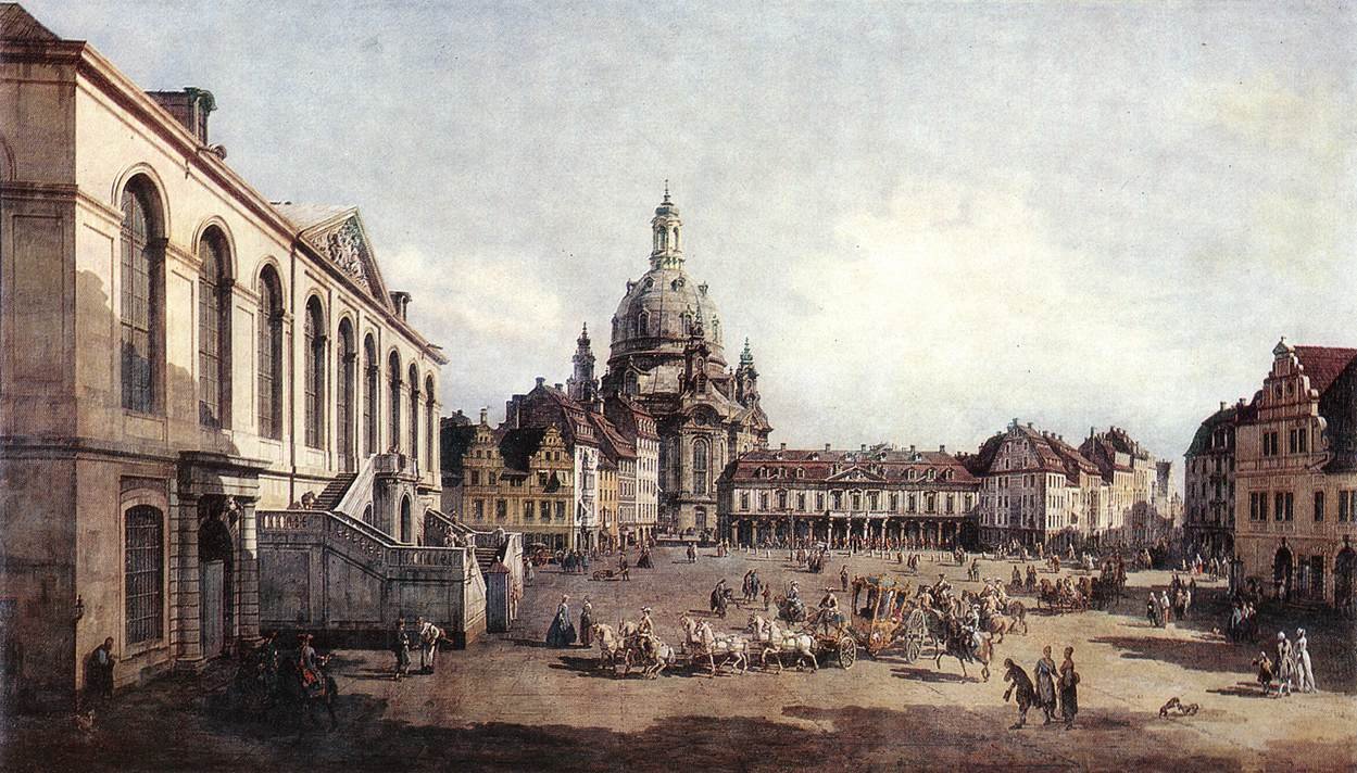 New Market Square in Dresden from the Jüdenhof by Bernardo Bellotto
