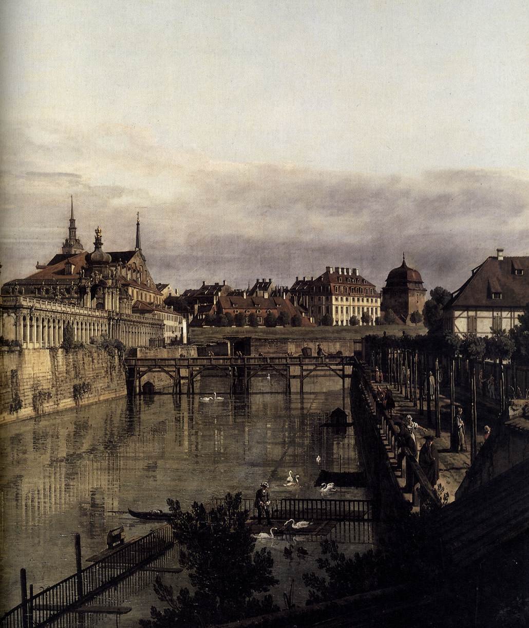 The Moat of the Zwinger in Dresden by Bernardo Bellotto