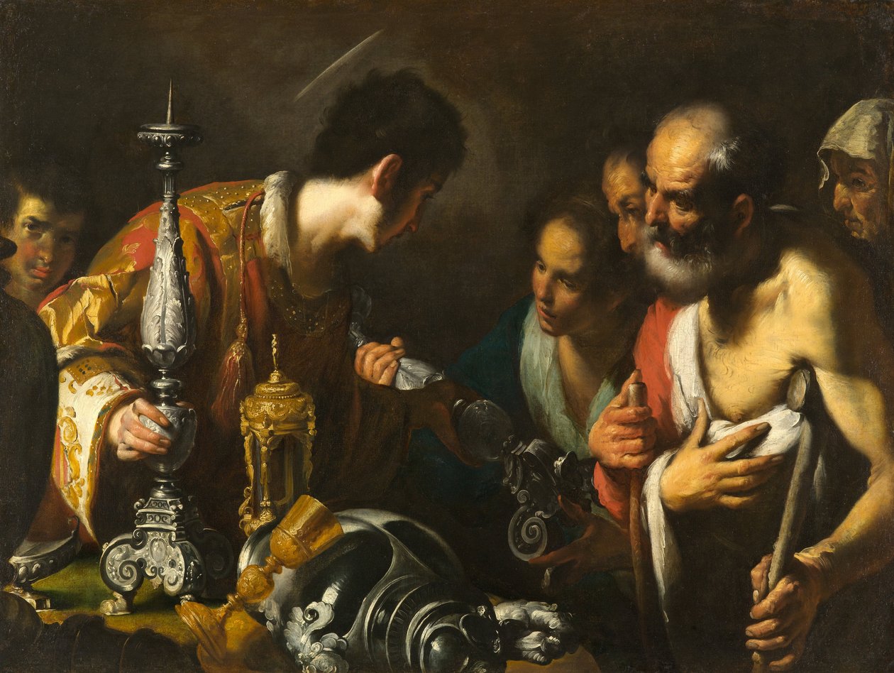St. Lawrence Distributing the Treasures of the Church by Bernardo Strozzi