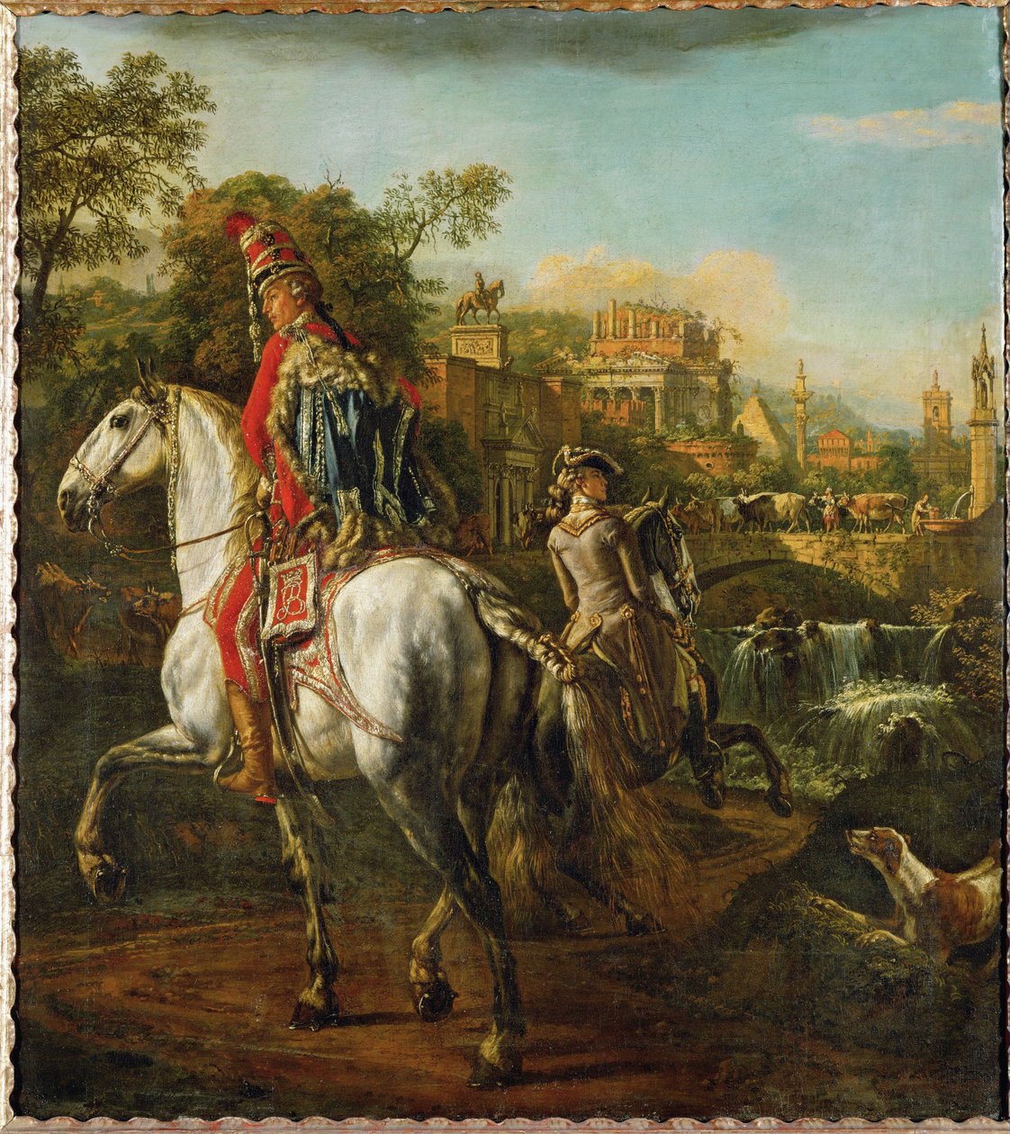 Equestrian Portrait of a Hussar-Officer by Bernardo Bellotto